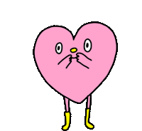 Gif animé coeur bisous